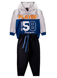 Kit com 04 conjuntos em moletom infantil menino