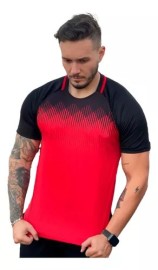 Camisetas Masculina Dryfit vermelha para treino academia