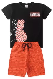 Conjunto Infantil Vero Masculino Hapiness - Preto