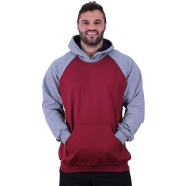 Blusa Moletom Masculino MXD Conceito Com Touca Bordo Detalhes Mescla Escuro G