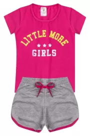 Conjunto Infantil Feminino Vero Little More - Pink