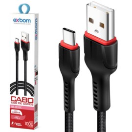 Cabo tipo c type-c 2.4a turbo 1 metro dado e carregamento 03214 - CBX-U2C13TC