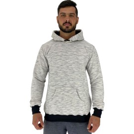 Blusa Moletom Masculino MXD Conceito Com Touca Jet Branco -M